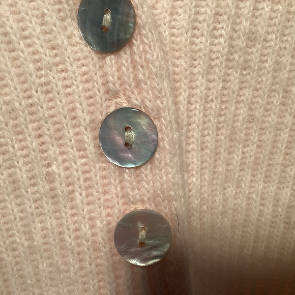 Vintage Adele Joyce Pink Lambswool Angora Ribbed Knit Cardigan Sweater Women’s - Picture 2 of 15